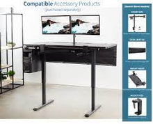 Load image into Gallery viewer, VIVO 60&quot; x 24&quot; Electric Desk with Black Frame and Memory Pad