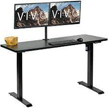 Load image into Gallery viewer, VIVO 60&quot; x 24&quot; Electric Desk with Black Frame and Memory Pad