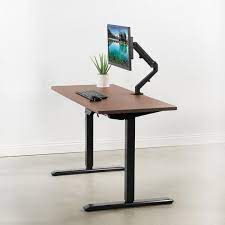 VIVO 60" x 24" Electric Desk with Black Frame and Memory Pad