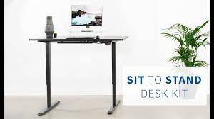 VIVO 60" x 24" Electric Desk with Black Frame and Memory Pad