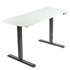 VIVO 60" x 24" Electric Desk with Black Frame and Memory Pad