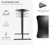 Load image into Gallery viewer, VIVO Electric Height Adjustable 63”x32&quot; Desk Curved w/ Memory Keypad