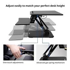 FlexiSpot M5MB Desk Riser, 32 Inch Height-Adjustable Standing Desk Converter with Quick Release Keyboard Tray