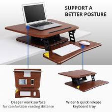 Load image into Gallery viewer, FlexiSpot M5MB Desk Riser, 32 Inch Height-Adjustable Standing Desk Converter with Quick Release Keyboard Tray