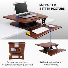 FlexiSpot M5MB Desk Riser, 32 Inch Height-Adjustable Standing Desk Converter with Quick Release Keyboard Tray