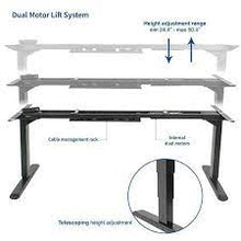 Load image into Gallery viewer, Powerful Standing Desk Electric Frame with three piece telescopic height adjustment. 