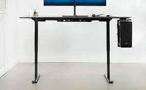 VIVO Electric Dual Motor Stand Up Desk Frame with Cable Management Rack, Ergonomic Height Adjustable Standing DIY Workstation, DESK-V103. You can DYI your own Standing Desk with this potent frame, thick leg in steel construction with a load capacity of 275 pounds! Its three piece telescopic height adjustment legs go from sitting to standing in seconds with a touch of a button. Hidden multi-motors speed up the lift mechanism by 1.5" per second!  