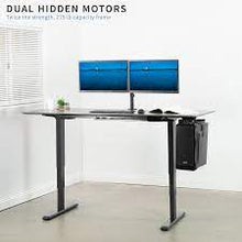 Load image into Gallery viewer, VIVO DUAL MOTOR ELECTRIC STAND UP DESK FRAME WITH CABLE  MANAGEMENT RACK, ERGONOMIC