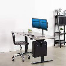 Load image into Gallery viewer, VIVO DUAL MOTOR ELECTRIC STAND UP DESK FRAME WITH CABLE  MANAGEMENT RACK, ERGONOMIC