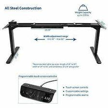 Load image into Gallery viewer, VIVO DUAL MOTOR ELECTRIC STAND UP DESK FRAME WITH CABLE  MANAGEMENT RACK, ERGONOMIC