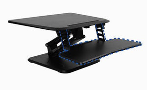 FlexiSpot M5MB Desk Riser, 32 Inch Height-Adjustable Standing Desk Converter with Quick Release Keyboard Tray