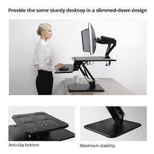 Load image into Gallery viewer, FlexiSpot M5MB Desk Riser, 32 Inch Height-Adjustable Standing Desk Converter with Quick Release Keyboard Tray