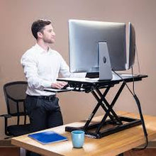 Load image into Gallery viewer, Motorized AlcoveRiser Standing Desk Converter EM7M 36&quot; &amp; 40&quot;