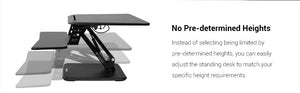 FlexiSpot M5MB Desk Riser, 32 Inch Height-Adjustable Standing Desk Converter with Quick Release Keyboard Tray