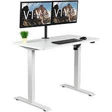 Load image into Gallery viewer, VIVO Electric Height Adjustable 43 x 24 inch Memory Stand Up Desk, White