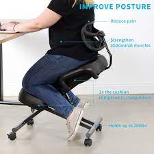 Adjustable Ergonomic Kneeling Chair with Back Support