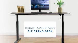 VIVO Crank Height Adjustable 63” Desk