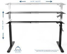 Load image into Gallery viewer, VIVO Crank Height Adjustable 63” Desk