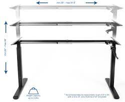 VIVO Crank Height Adjustable 63” Desk