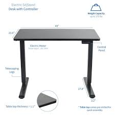 VIVO Electric Standing Desk 43" x 24"