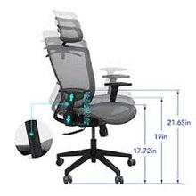 Load image into Gallery viewer, Smooth height adjustment and armrest lifting  17.72-21.65 inch height adjustment range and 3-position lifting armrest, easy to be adjusted. Suitable for different desks and people. 