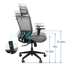 Smooth height adjustment and armrest lifting  17.72-21.65 inch height adjustment range and 3-position lifting armrest, easy to be adjusted. Suitable for different desks and people. 