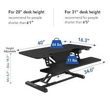 Motorized AlcoveRiser Standing Desk Converter EM7M 36" & 40"