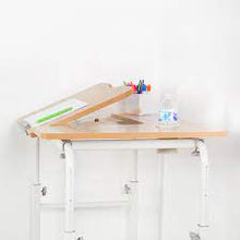 Load image into Gallery viewer,  VIVO Mobile Height Adjustable Desk for Kids and Adults | Interactive Workstation Spacious desk with rolling lockable caster to move around. Ease for kids&#39; little fingers. Cup holder, interactive top to release the inner creativity. Height and lenght adjustable.