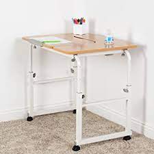 VIVO Mobile Height Adjustable Desk for Kids and Adults | Interactive Workstation Spacious desk with rolling lockable caster to move around. Ease for kids' little fingers. Cup holder, interactive top to release the inner creativity. Height and lenght adjustable to fit couches, chairs, beds.