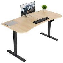 Load image into Gallery viewer, VIVO Electric Height Adjustable 63”x32&quot; Desk Curved w/ Memory Keypad