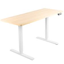 VIVO 60" x 24" Electric Desk with Black Frame and Memory Pad