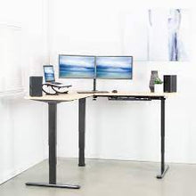 Load image into Gallery viewer, Black Electric Multi Motor Corner Desk Frame