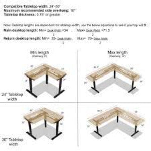 Black Electric Multi Motor Corner Desk Frame