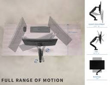 Load image into Gallery viewer, VIVO Counterbalance Gas Spring Desk Mount Monitor Stand w/ USB and Audio Ports (STAND-V001OU)