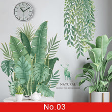 Load image into Gallery viewer, Nature Green Leaf Weed Wall Sticker for Bedroom Living room Décor 3D Tile Stickers Vinyl Wall Decals wallpaper Home Decoration