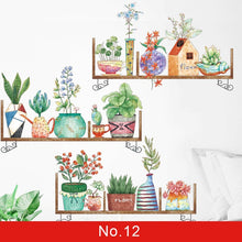 Load image into Gallery viewer, Nature Green Leaf Weed Wall Sticker for Bedroom Living room Décor 3D Tile Stickers Vinyl Wall Decals wallpaper Home Decoration
