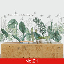 Load image into Gallery viewer, Nature Green Leaf Weed Wall Sticker for Bedroom Living room Décor 3D Tile Stickers Vinyl Wall Decals wallpaper Home Decoration