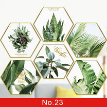 Load image into Gallery viewer, Nature Green Leaf Weed Wall Sticker for Bedroom Living room Décor 3D Tile Stickers Vinyl Wall Decals wallpaper Home Decoration