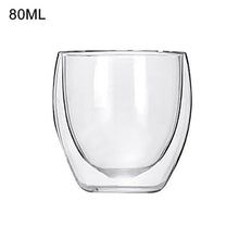 Load image into Gallery viewer, New 6Pcs 80ml 2.7oz Glass Double Walled Heat Insulated Tumbler Espresso Tea Cup coffee mug