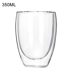 New 6Pcs 80ml 2.7oz Glass Double Walled Heat Insulated Tumbler Espresso Tea Cup coffee mug