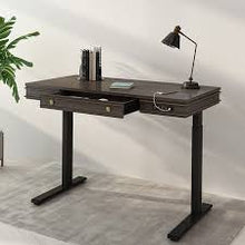 Load image into Gallery viewer, Classy Height Adjustable Standing Desk with 3 USB ports for your convenience. Large Drawer. Smooth Movement up and down with Basic Keypad.Desktop 47.6&quot; (W) x 23.6&quot;(D).