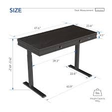 Classy Heigh Adjustable Standing Desk w/ 3 Built in USB ports