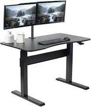 Load image into Gallery viewer, VIVO Electric Height Adjustable 43 x 24 inch Memory Stand Up Desk, Dark Walnut