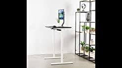 VIVO Electric Height Adjustable 43 x 24 inch Memory Stand Up Desk, Dark Walnut