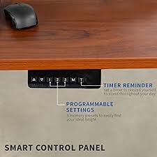 VIVO Electric Height Adjustable 43 x 24 inch Memory Stand Up Desk, Dark Walnut