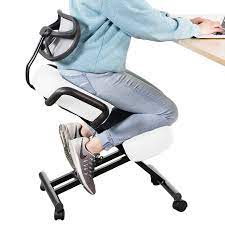 Adjustable Ergonomic Kneeling Chair with Back Support